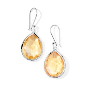 $795 IPPOLITA Orange Citron Rock Candy 925 Silver Teardrop Earrings